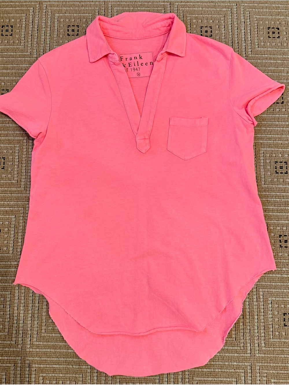 Frank & Eileen Coral Polo-Style Kids Top
